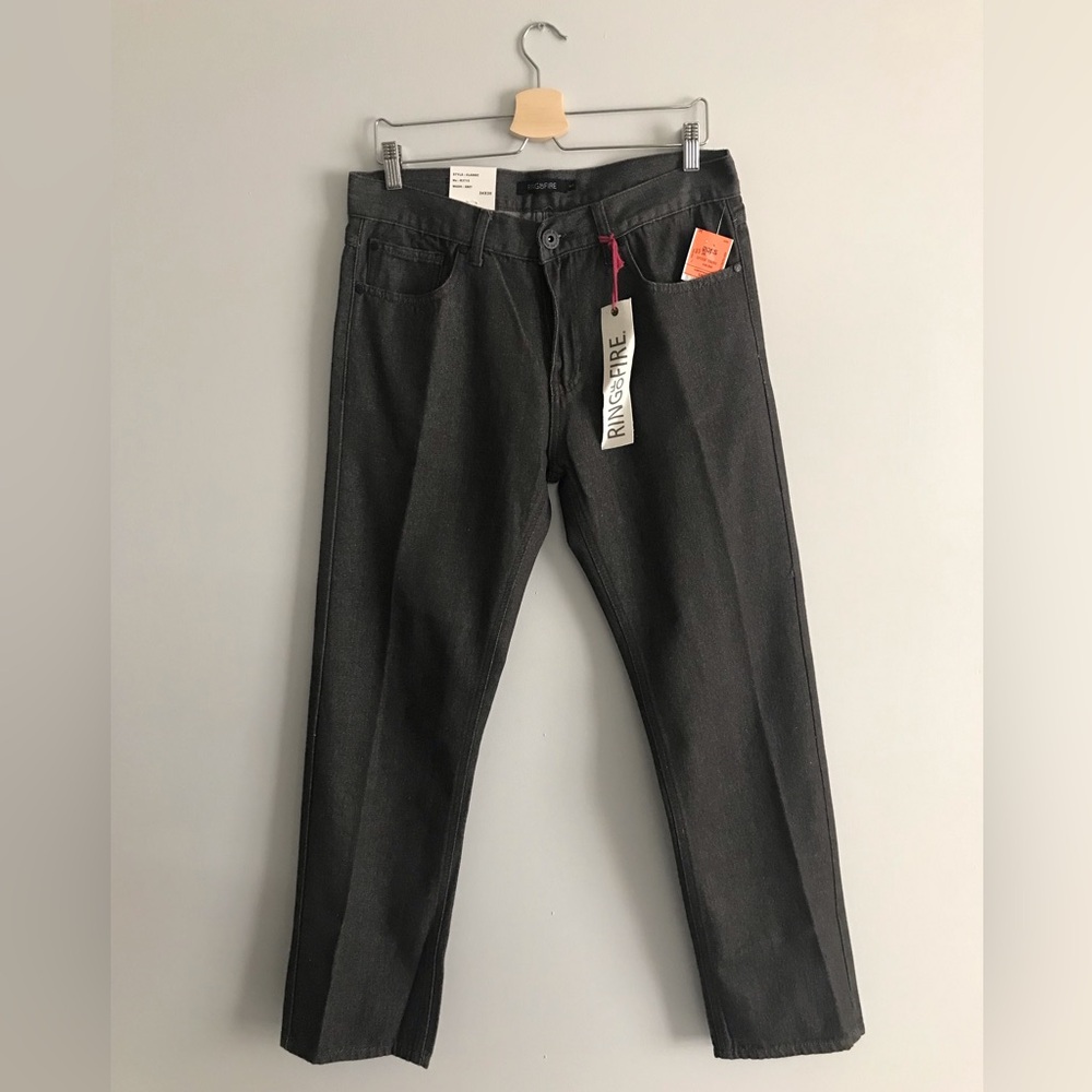 Ring of Fire Men's Grey Wash Jeans Slim Straight Size 34x30